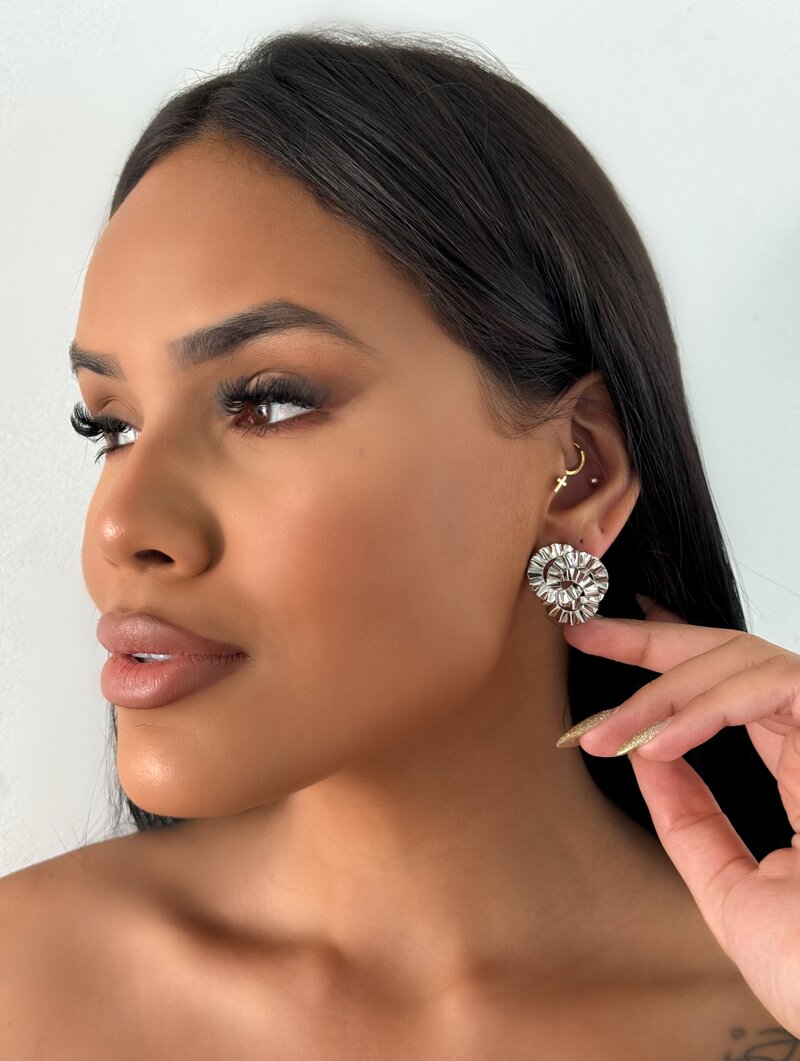 Brinco Folheado a Ouro 18k e Prata Argola Tripla