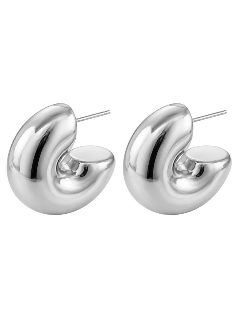 Brinco Folheado a Ouro 18k e Prata Argola Tubo
