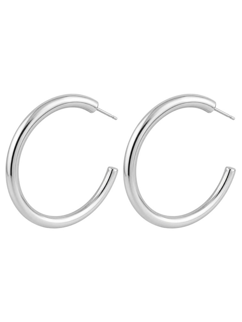 Brinco Folheado a Ouro 18k e Prata Argola Tubo Liso G