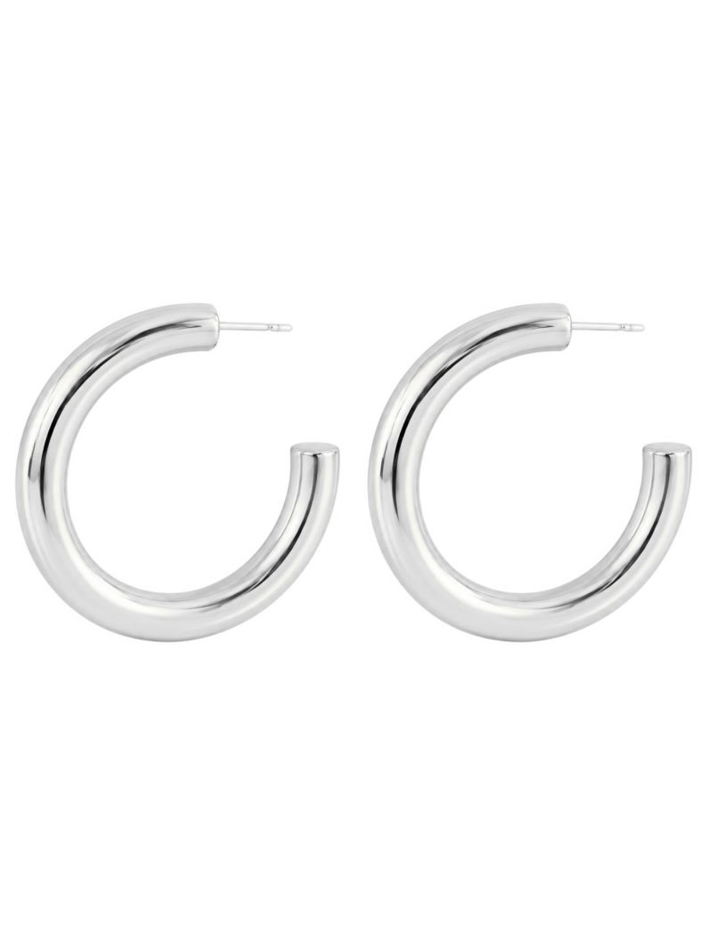 Brinco Folheado a Ouro 18k e Prata Argola Tubo Liso P