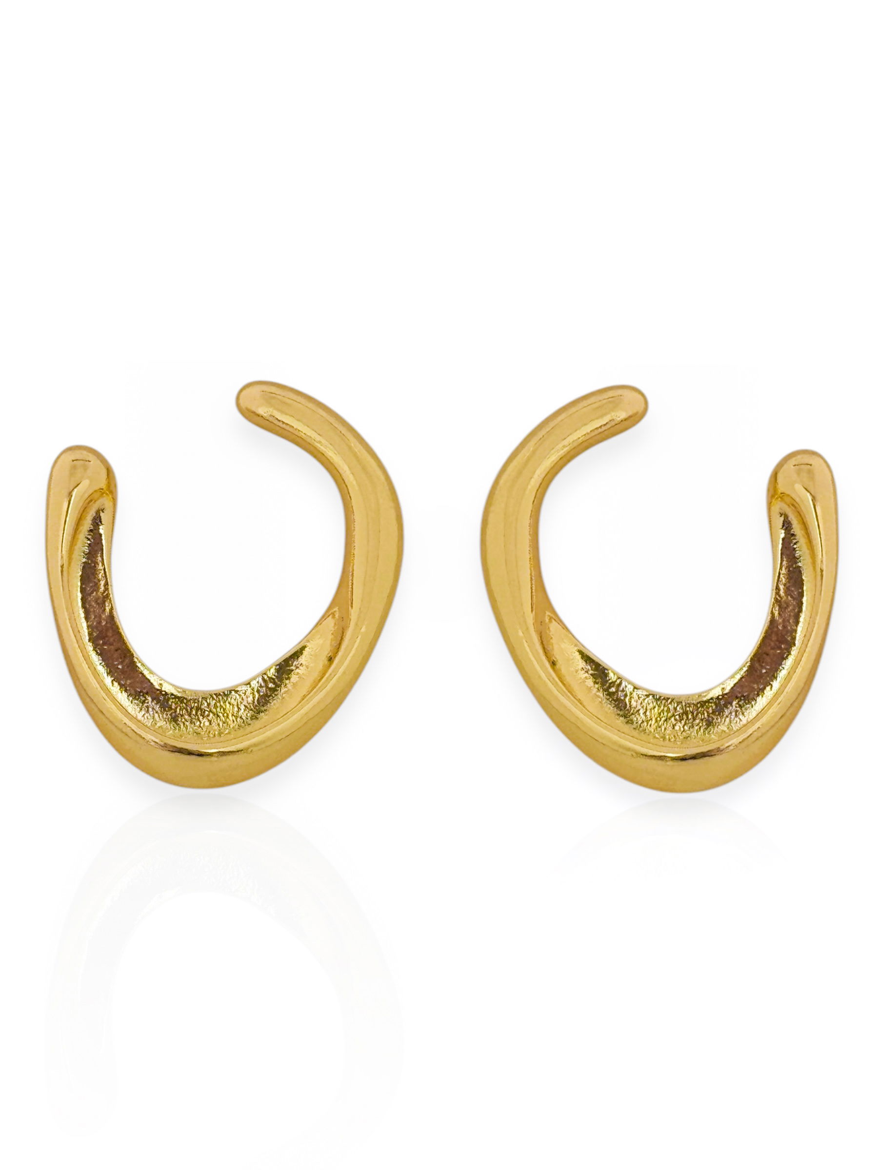 Brinco Folheado a Ouro 18k e Prata Argola Vazada