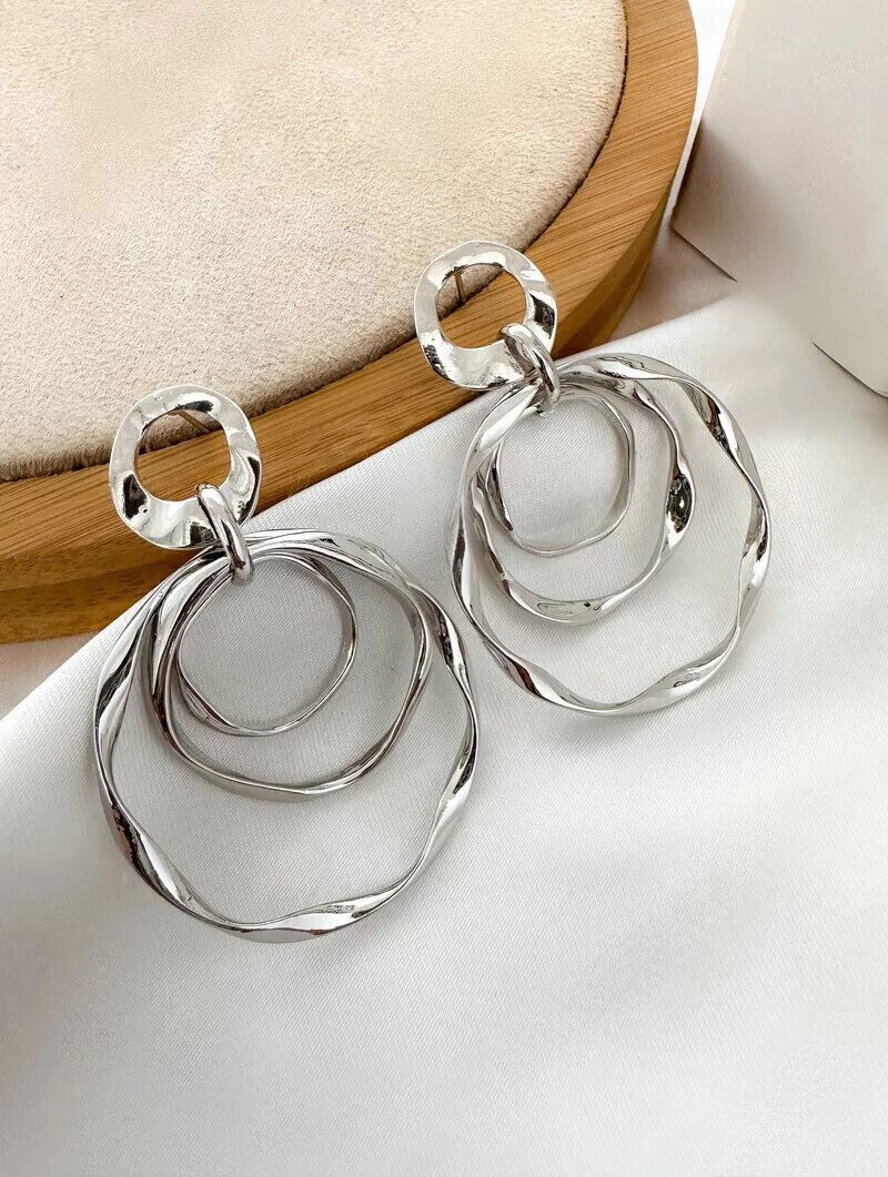 Brinco Folheado a Ouro 18k e Prata Argolas Fios