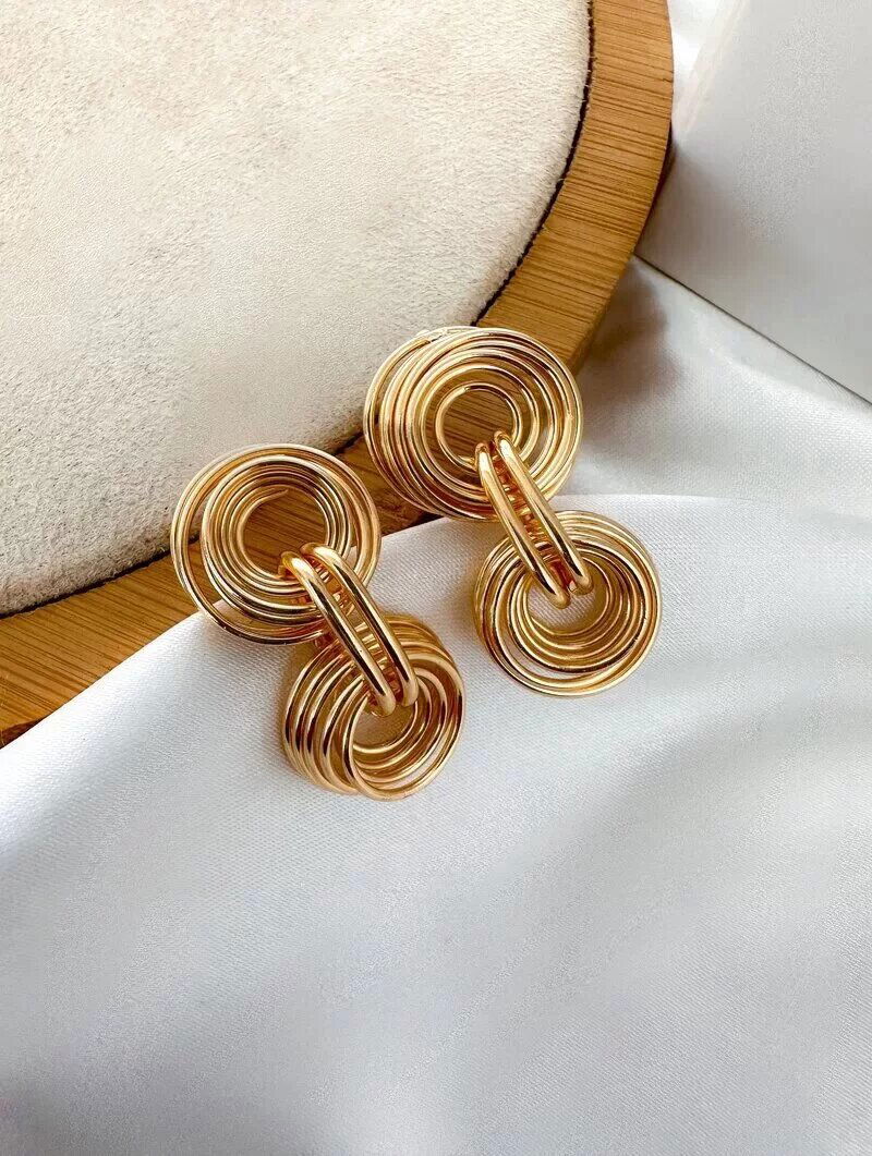 Brinco Folheado a Ouro 18K e Prata Argolas Fios