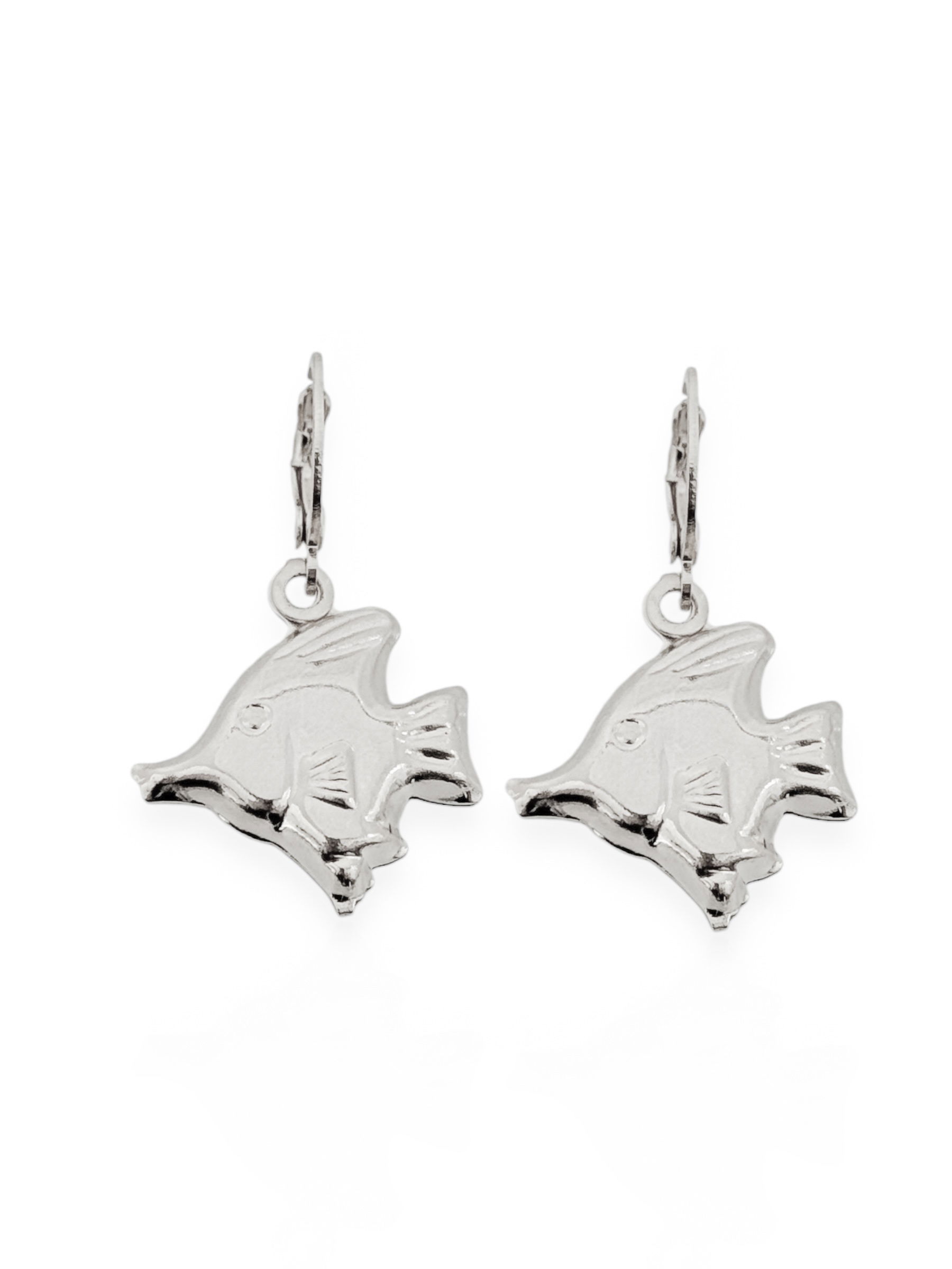 Brinco Folheado a Ouro 18k e Prata Argolinha com Peixe