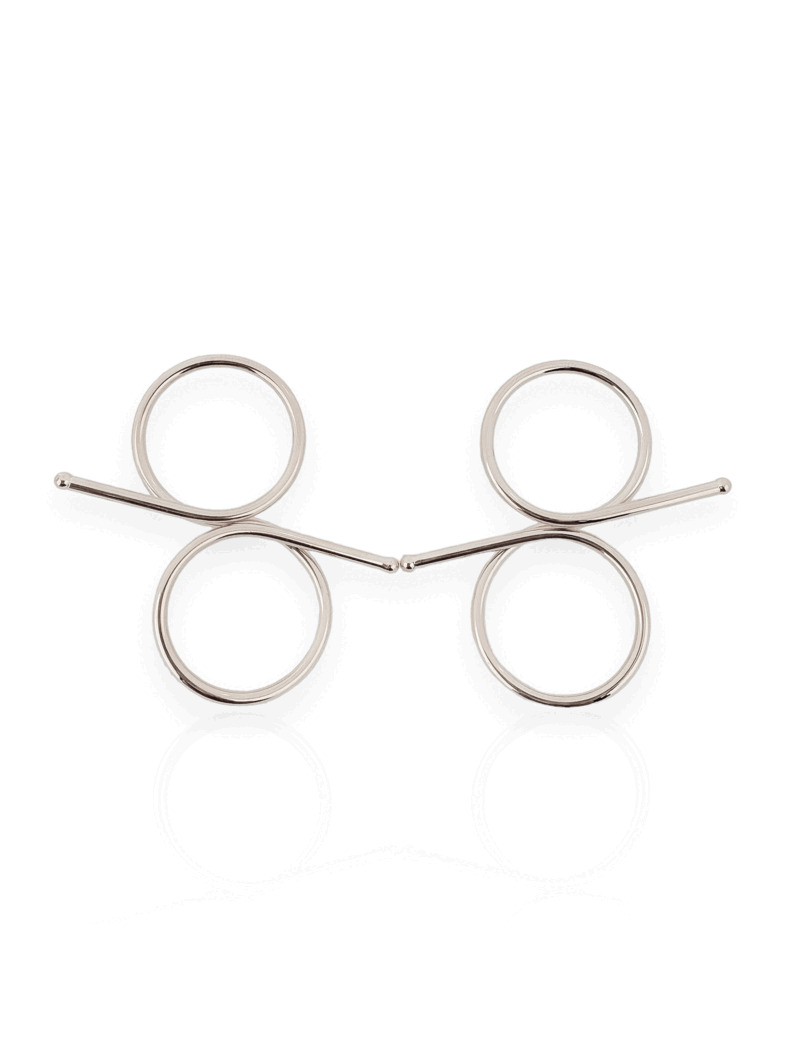 Brinco Folheado a Prata Aro Ágatha