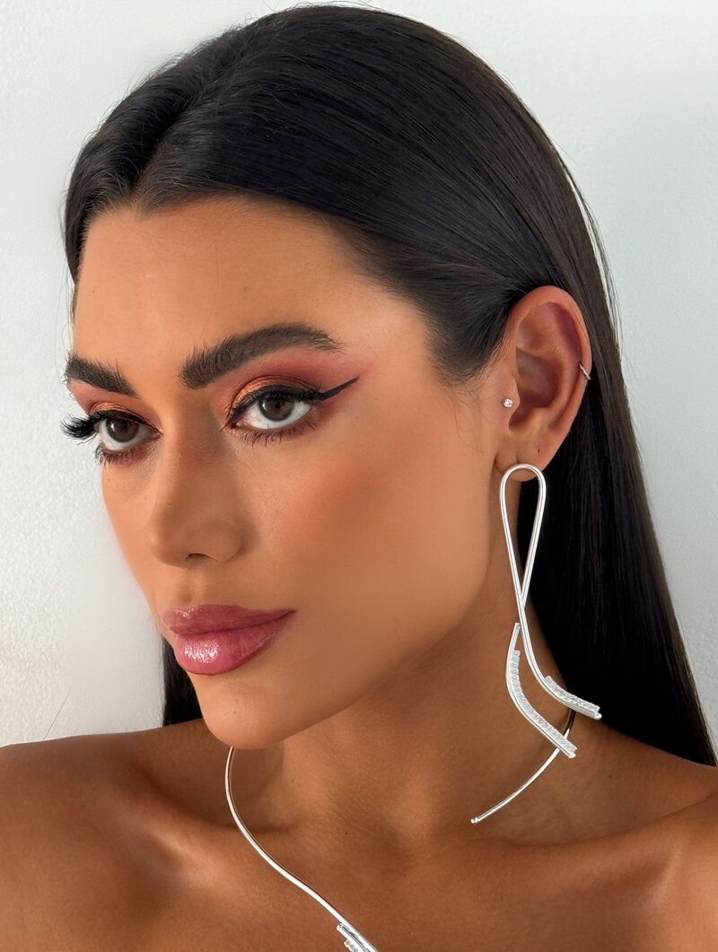 Brinco Folheado a Ouro 18k e Prata Aro Nicole