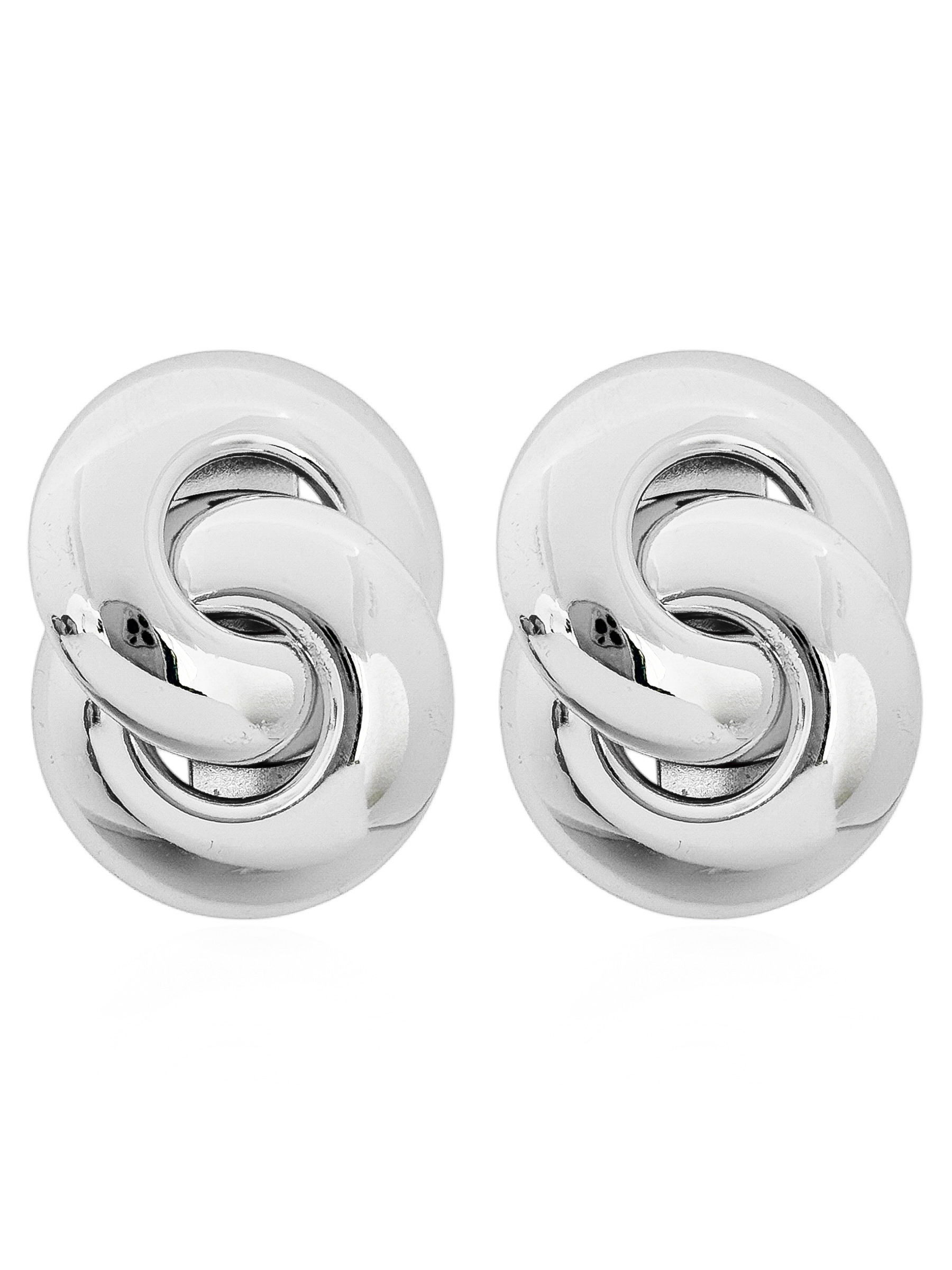 Brinco Folheado a Ouro 18k e Prata Aros Cruzados