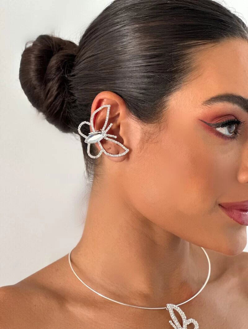 Brinco Folheado a Ouro 18k e Prata Borboleta