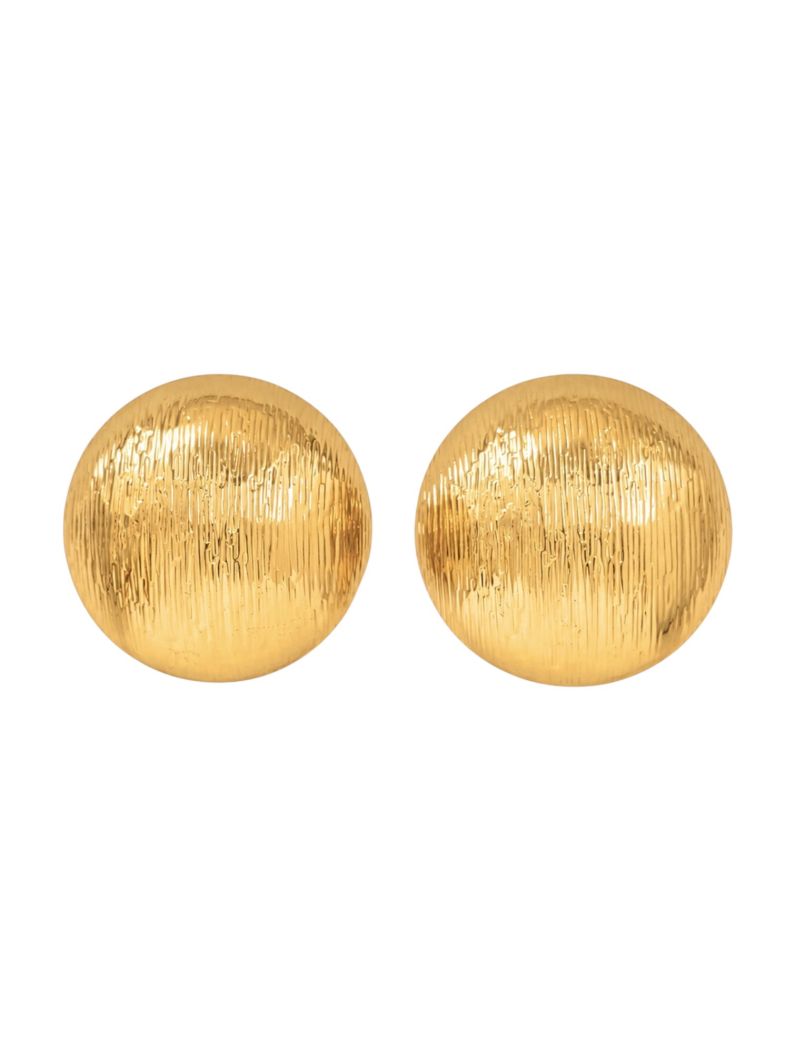 Brinco Folheado a Ouro 18k e Prata Botton Escovado
