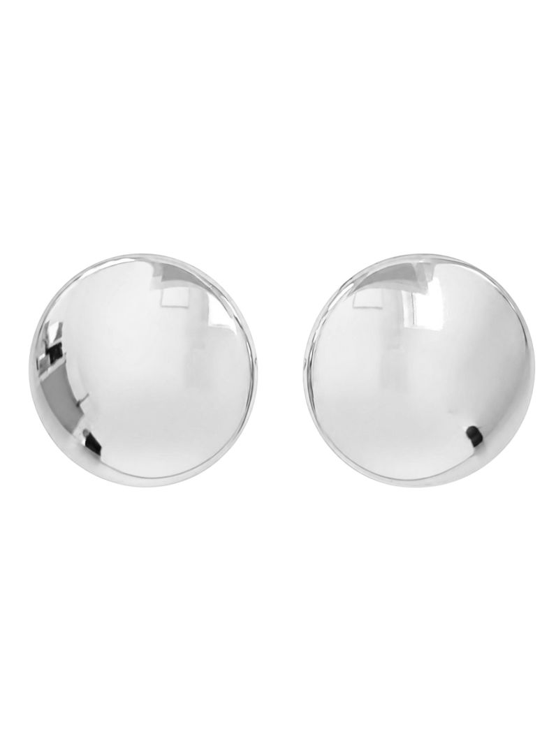 Brinco Folheado a Ouro 18k e Prata Botton Liso