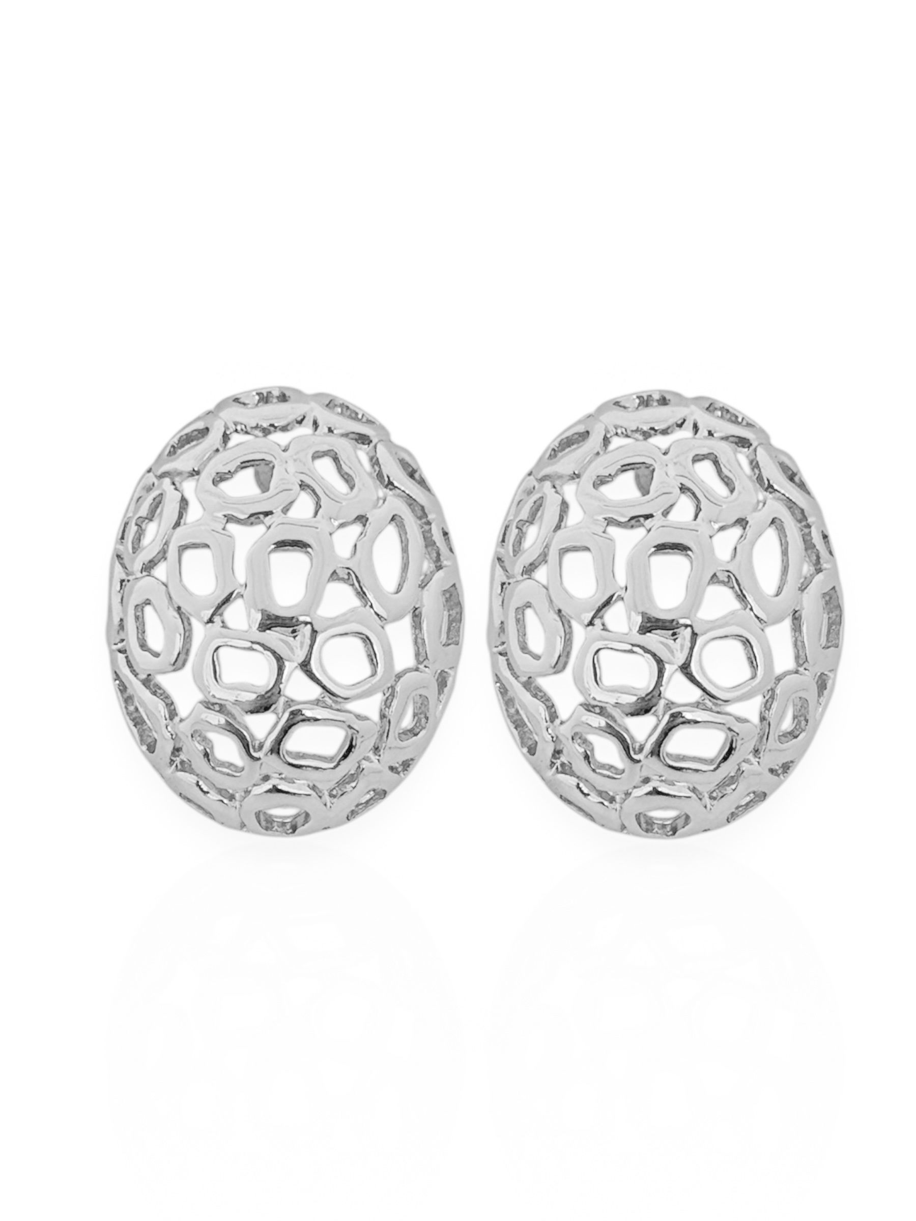 Brinco Folheado a Ouro 18k e Prata Botton Trabalhado