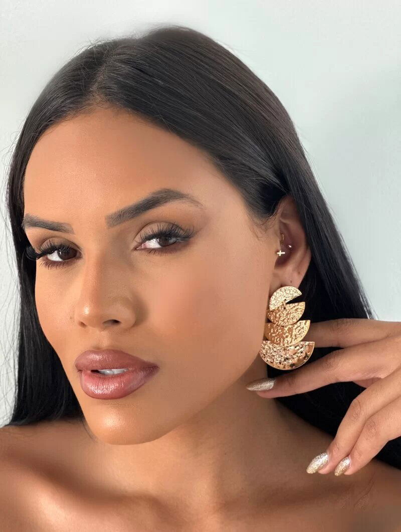 Brinco Folheado a Ouro 18k e Prata Bottons Soltos Texturizados