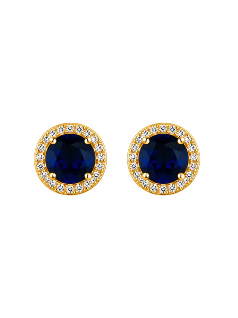 Brinco Folheado a Ouro 18k e Prata Circulo Cravejado