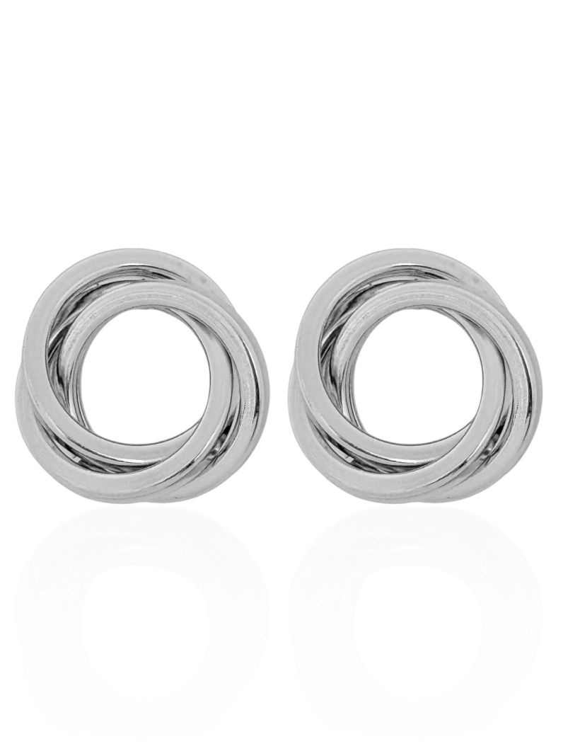 Brinco Folheado a Ouro 18k e Prata Circulo De Fios Quadrados