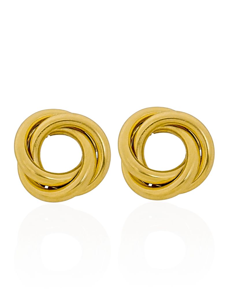 Brinco Folheado a Ouro 18k e Prata Circulo De Fios Redondos