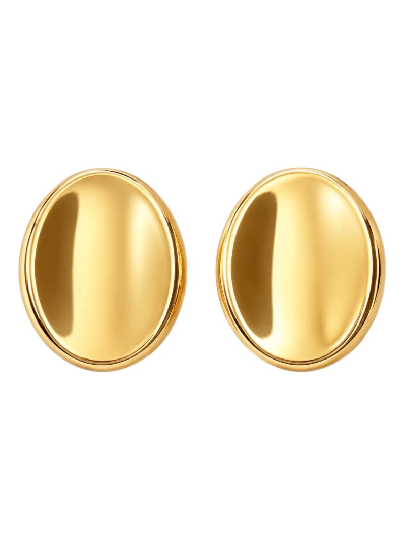Brinco Folheado a Ouro 18k e Prata Círculo Liso