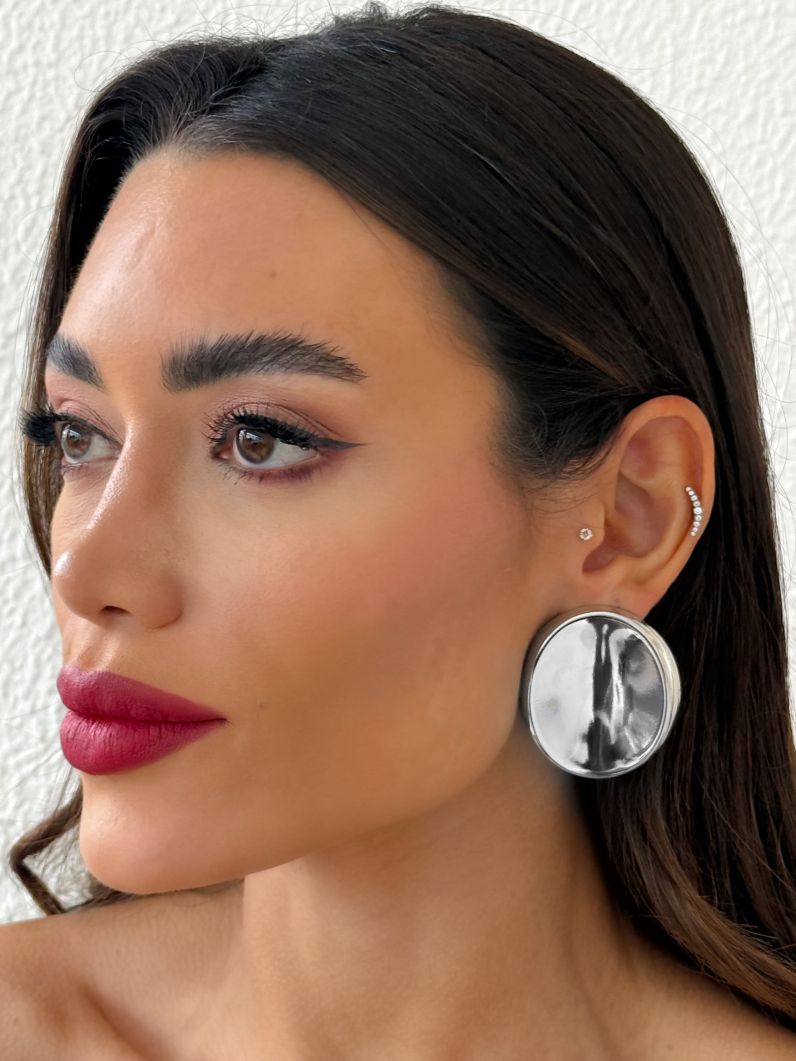 Brinco Folheado a Ouro 18k e Prata Círculo Liso
