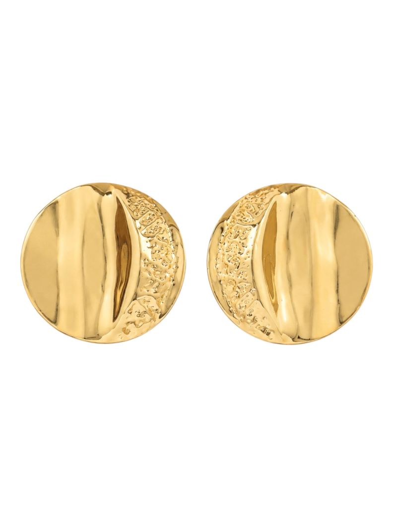 Brinco Folheado a Ouro 18k e Prata Circulo Moderno