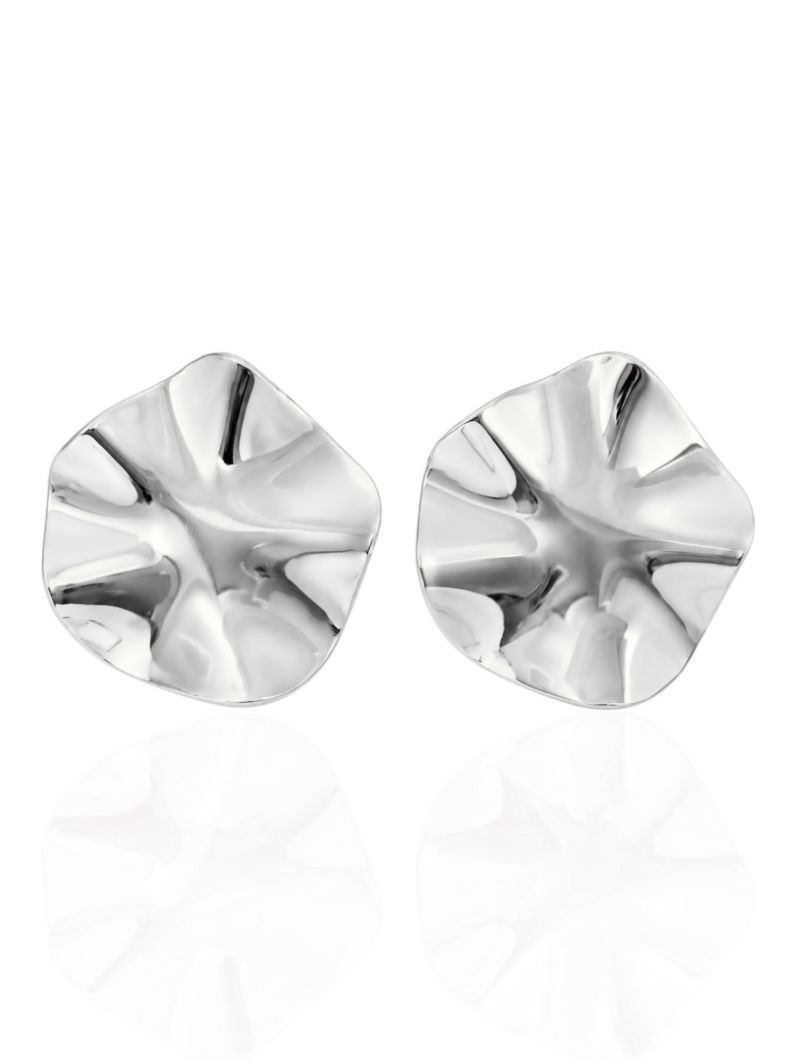 Brinco Folheado a Ouro 18k e Prata Circulo Ondulado