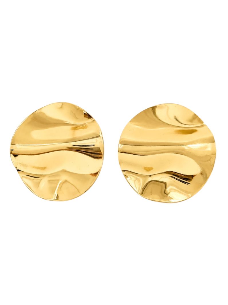 Brinco Folheado a Ouro 18k e Prata Circulo Ondulado