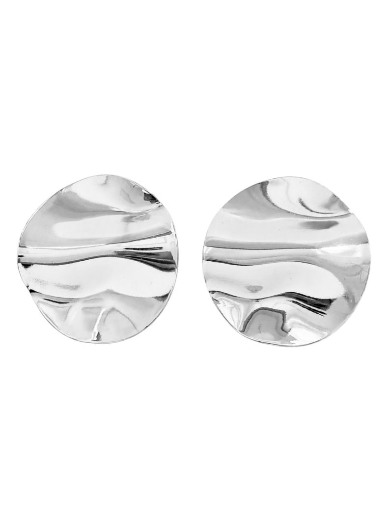 Brinco Folheado a Ouro 18k e Prata Circulo Ondulado