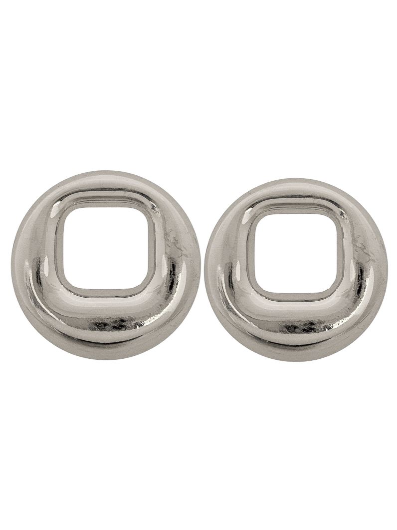Brinco Folheado a Ouro 18k e Prata Circulo Vazado