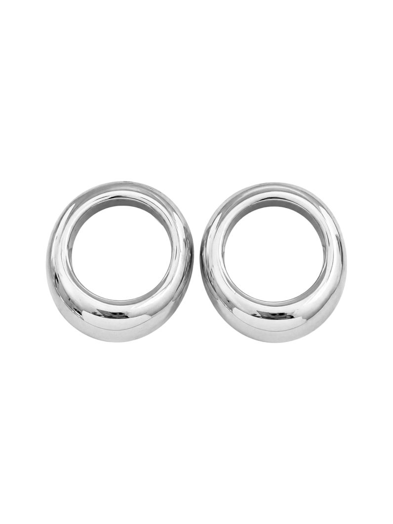 Brinco Folheado a Ouro 18k e Prata Circulo Vazado
