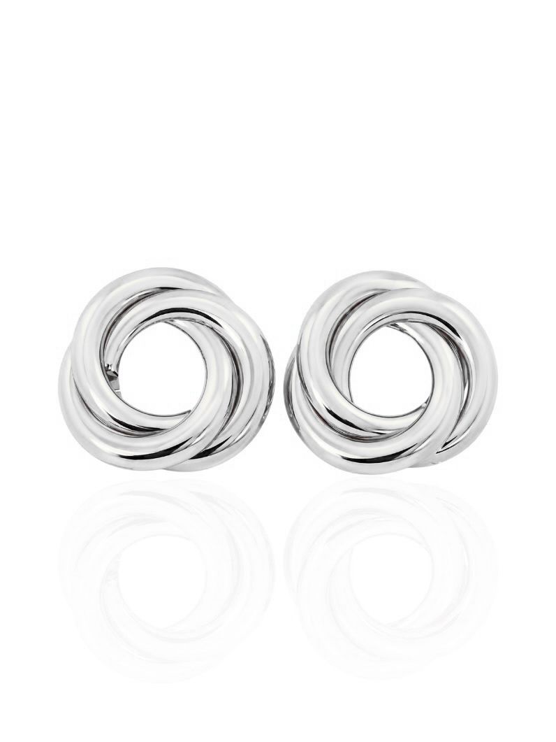 Brinco Folheado a Ouro 18k e Prata Circulos Vazado