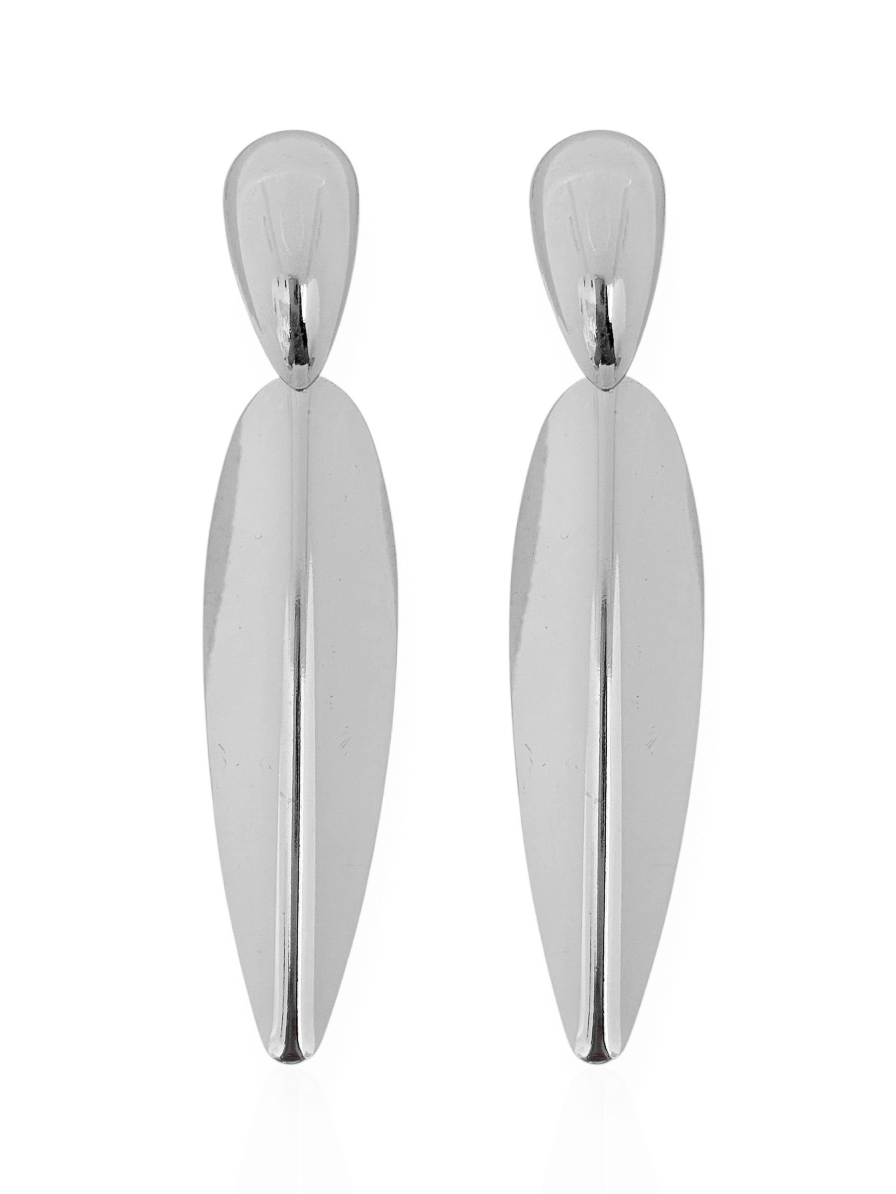 Brinco Folheado a Ouro 18k e Prata Curvado Liso