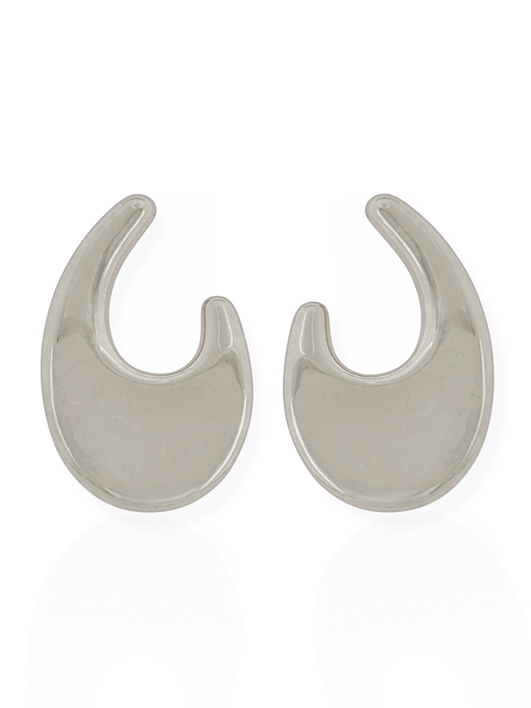 Brinco Folheado a Ouro 18k e Prata Design Anzol Liso