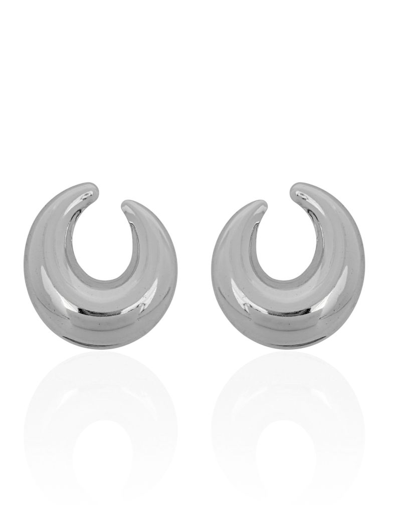 Brinco Folheado a Ouro 18k e Prata Design Anzol Liso
