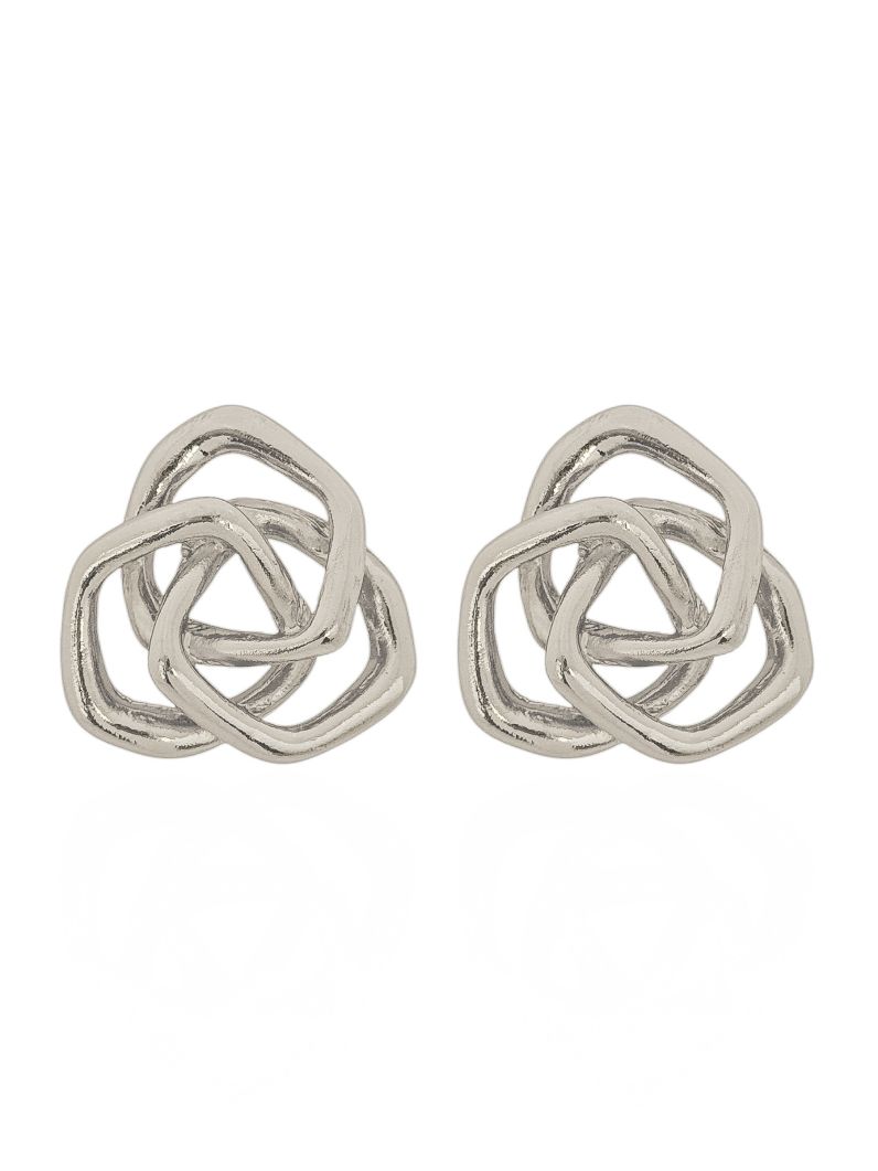 Brinco Folheado a Ouro 18k e Prata Design Aros Organicos