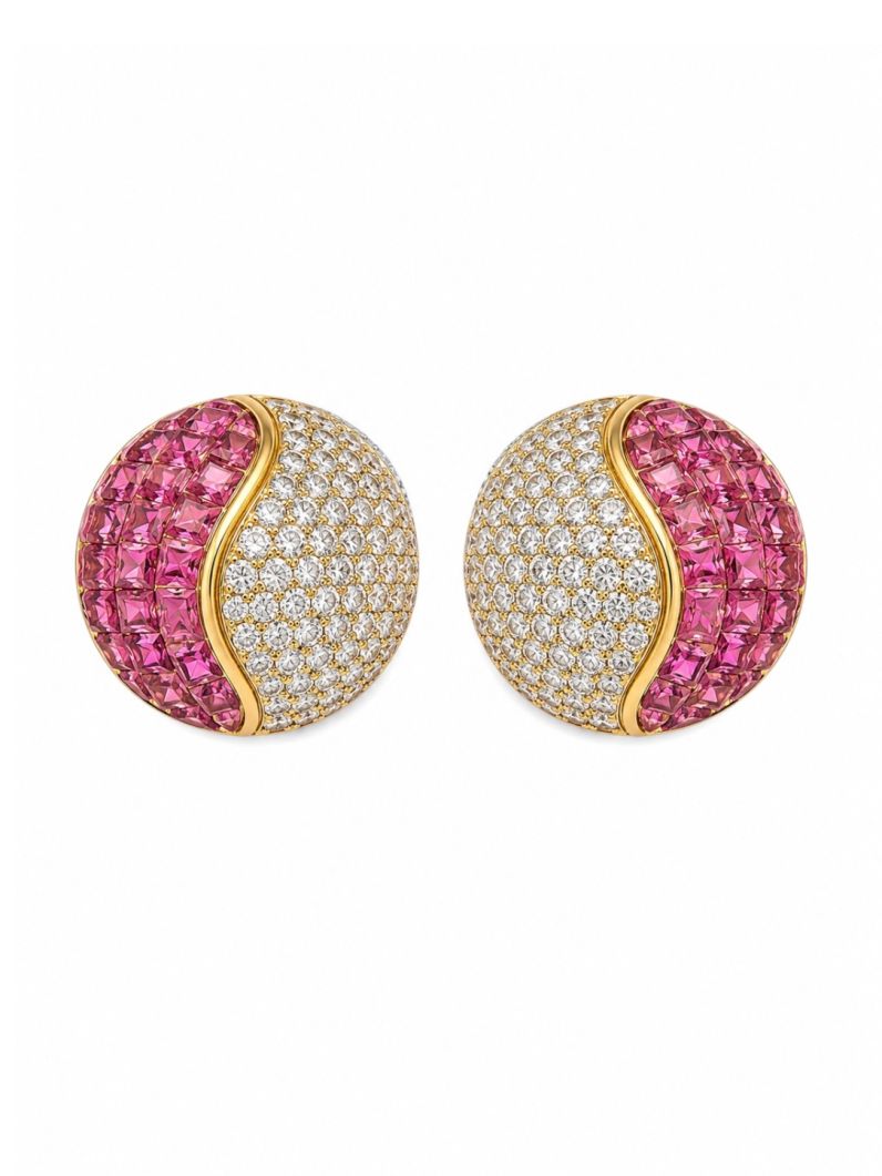 Brinco Folheado a Ouro 18k e Prata Design Circulo Cravejado