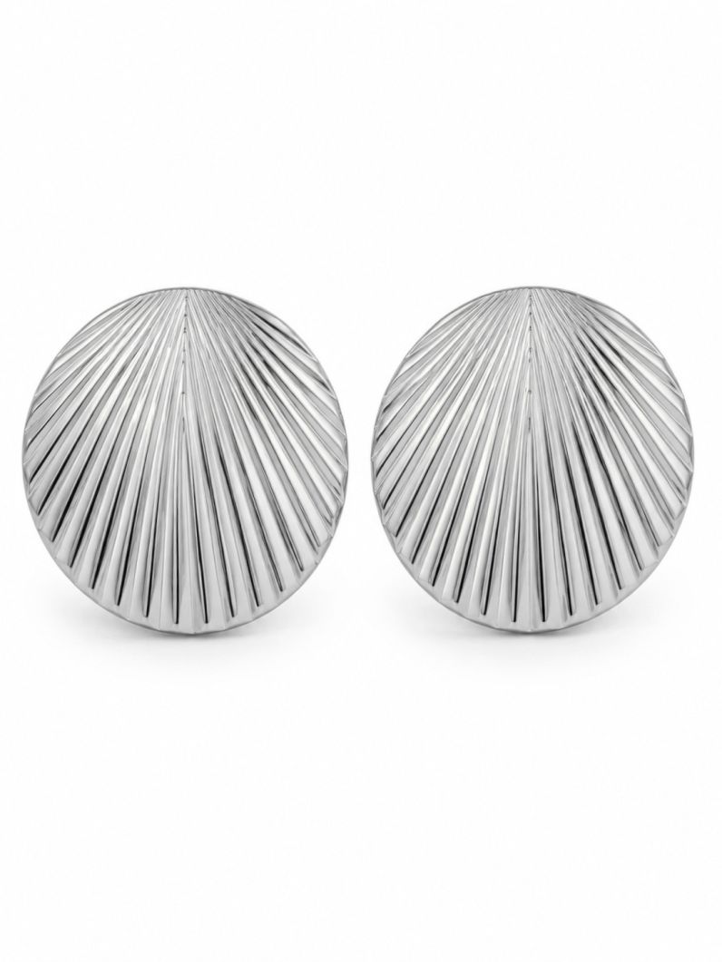 Brinco Folheado a Ouro 18k e Prata Design Circulo Texturizado