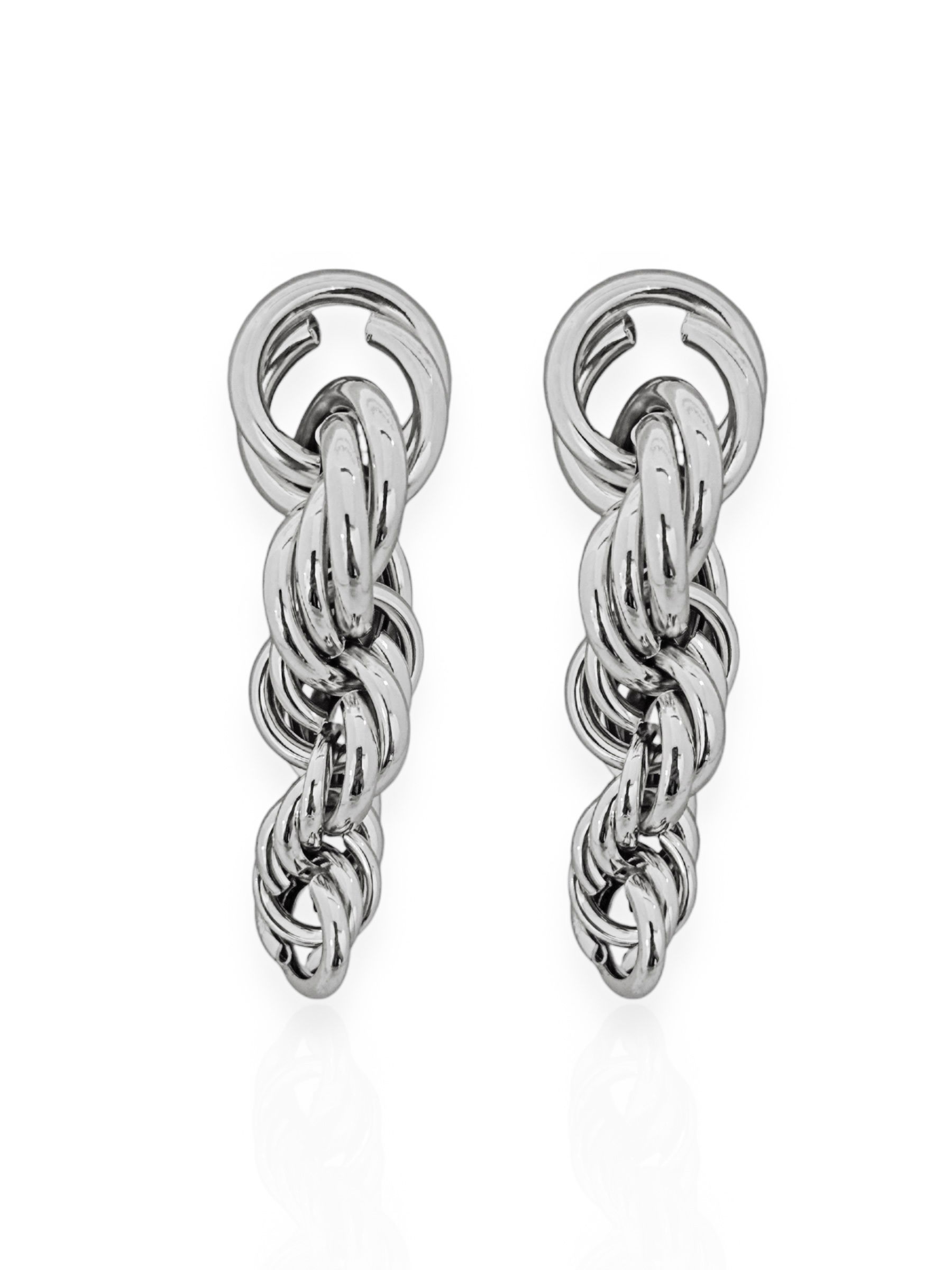 Brinco Folheado a Ouro 18k e Prata Design Cordão Baiano