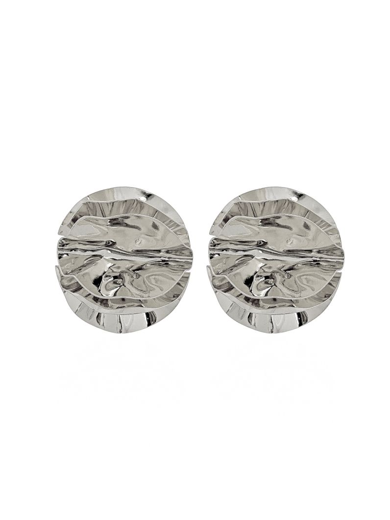 Brinco Folheado a Ouro 18k e Prata Design Esfera Moderna