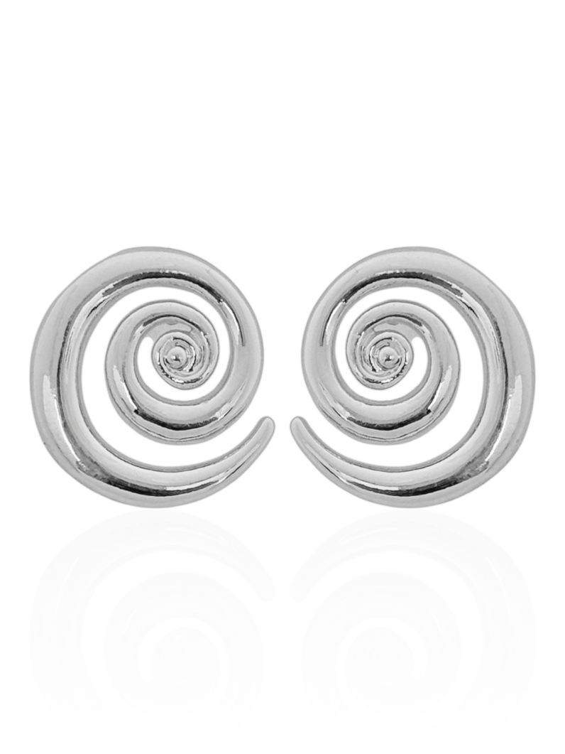 Brinco Folheado a Ouro 18k e Prata Design Espiral