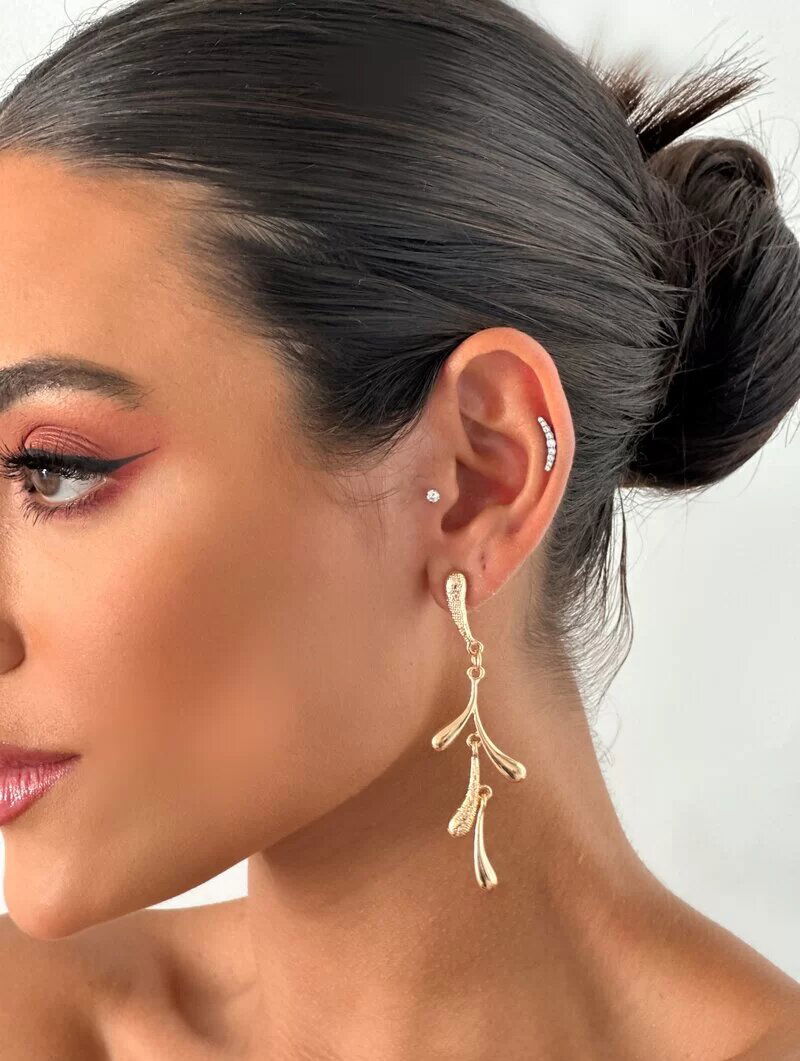 Brinco Folheado a Ouro 18k e Prata Design Fashionista