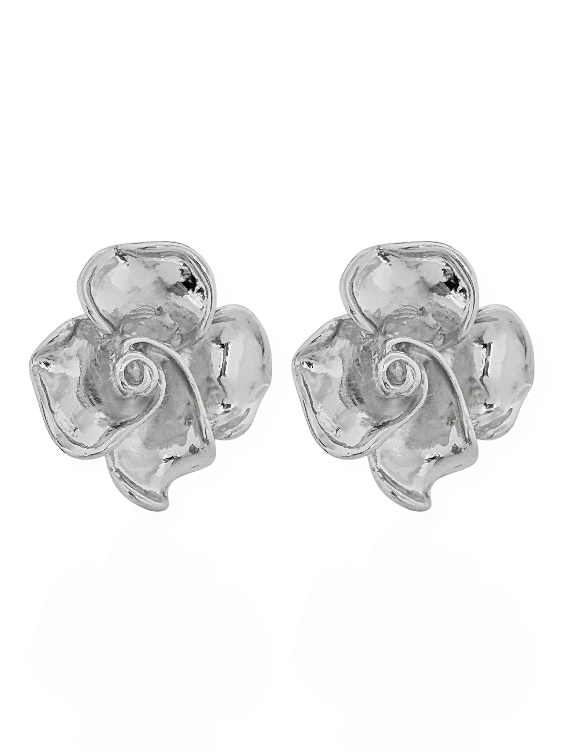 Brinco Folheado a Ouro 18k e Prata Design Flor