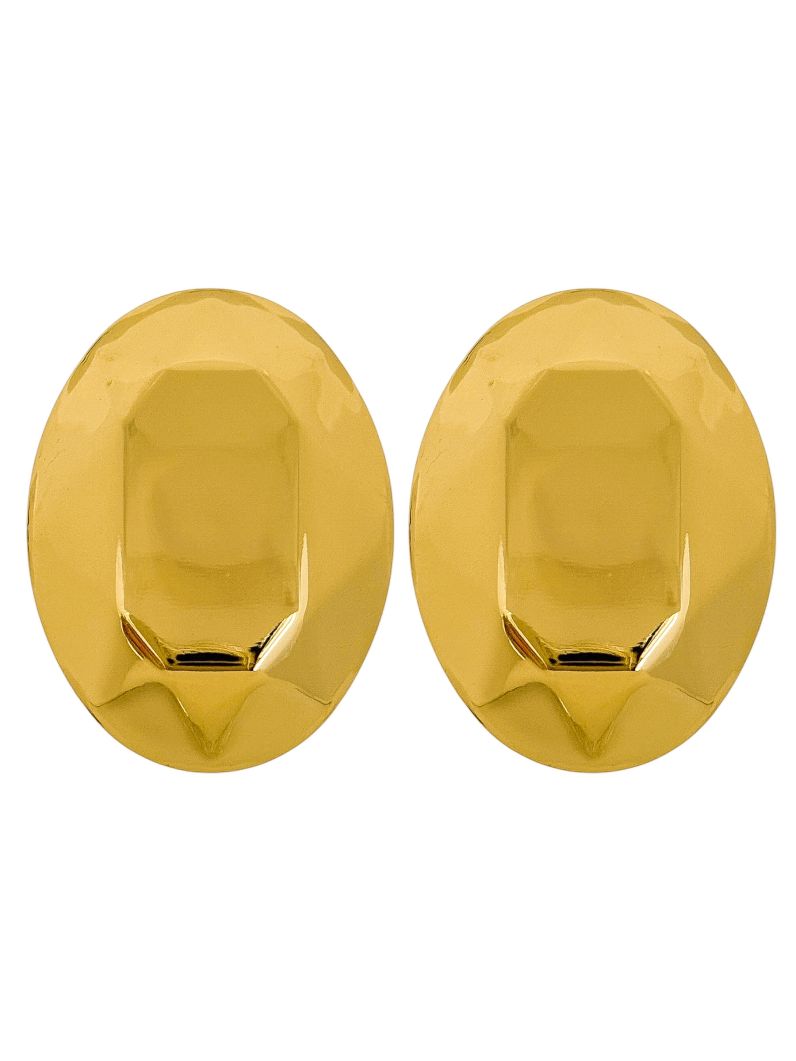 Brinco Folheado a Ouro 18k e Prata Design Geométrico