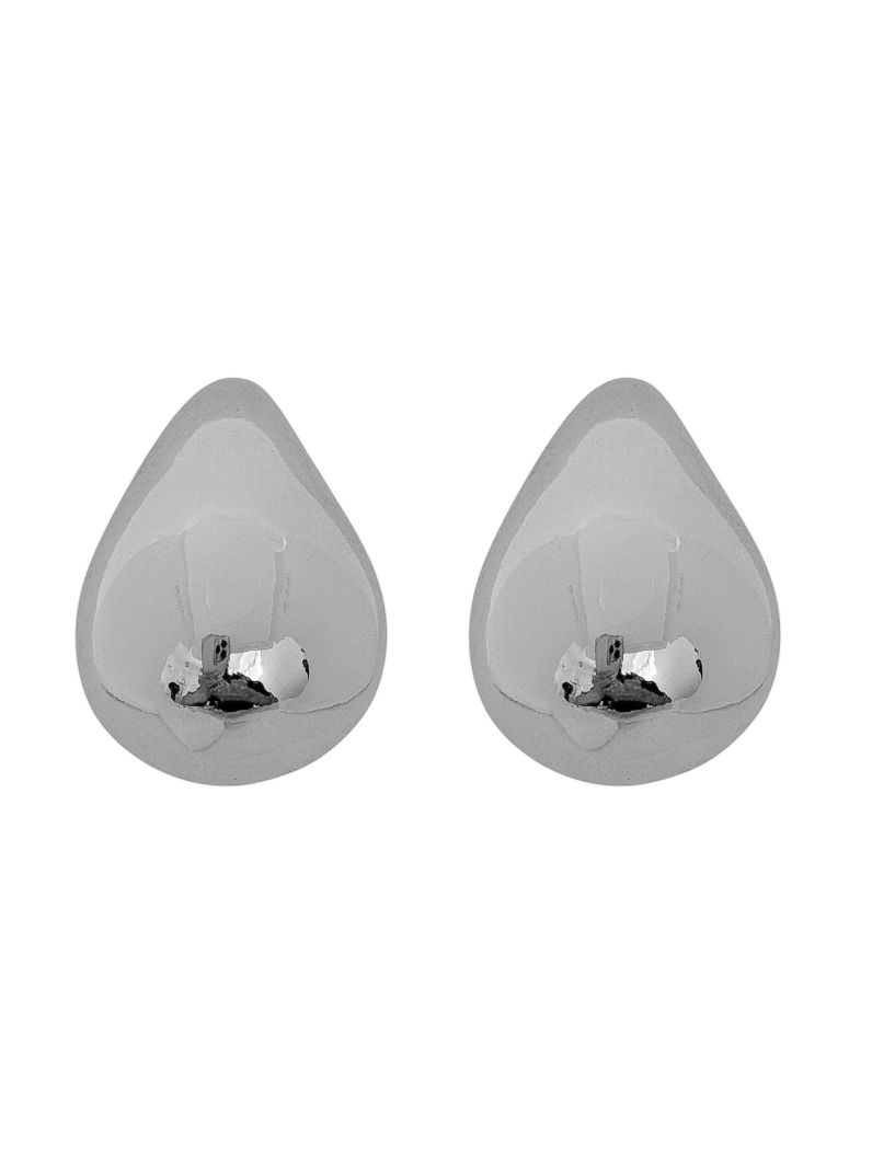 Brinco Folheado a Ouro 18k e Prata Design Gota Curva