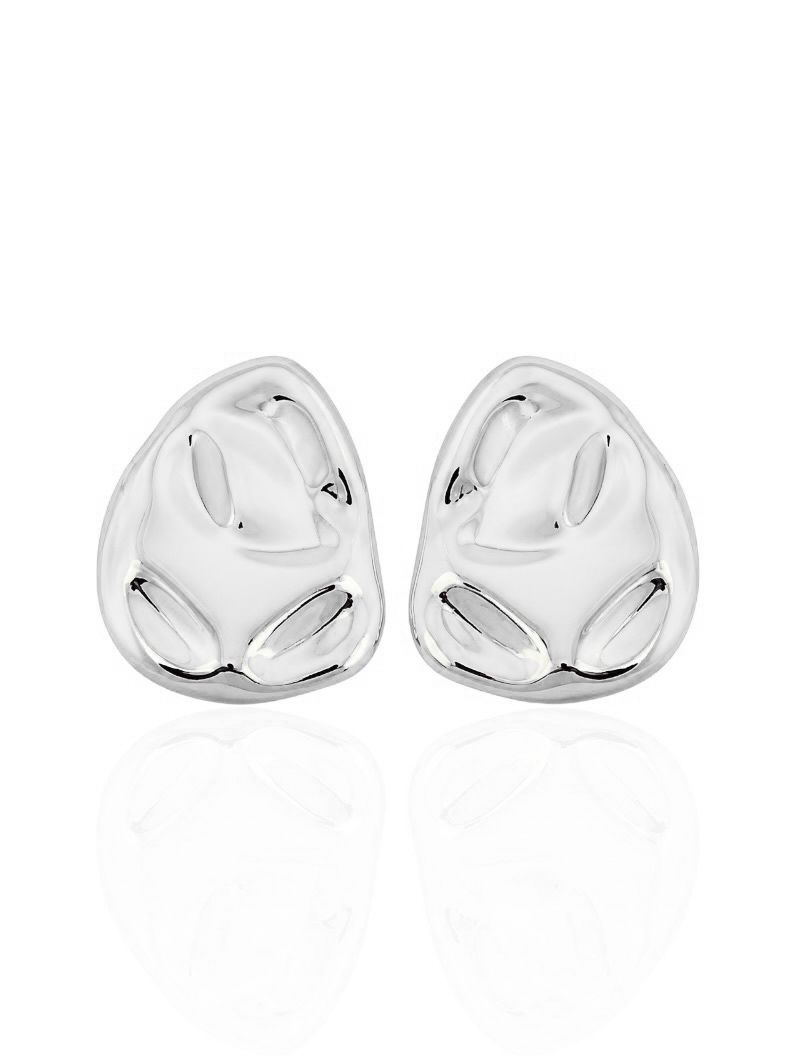 Brinco Folheado a Ouro 18k e Prata Design Gota Maxi Organica