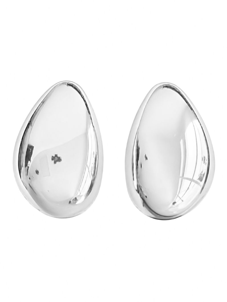 Brinco Folheado a Ouro 18k e Prata Design Gota Moderna Lisa