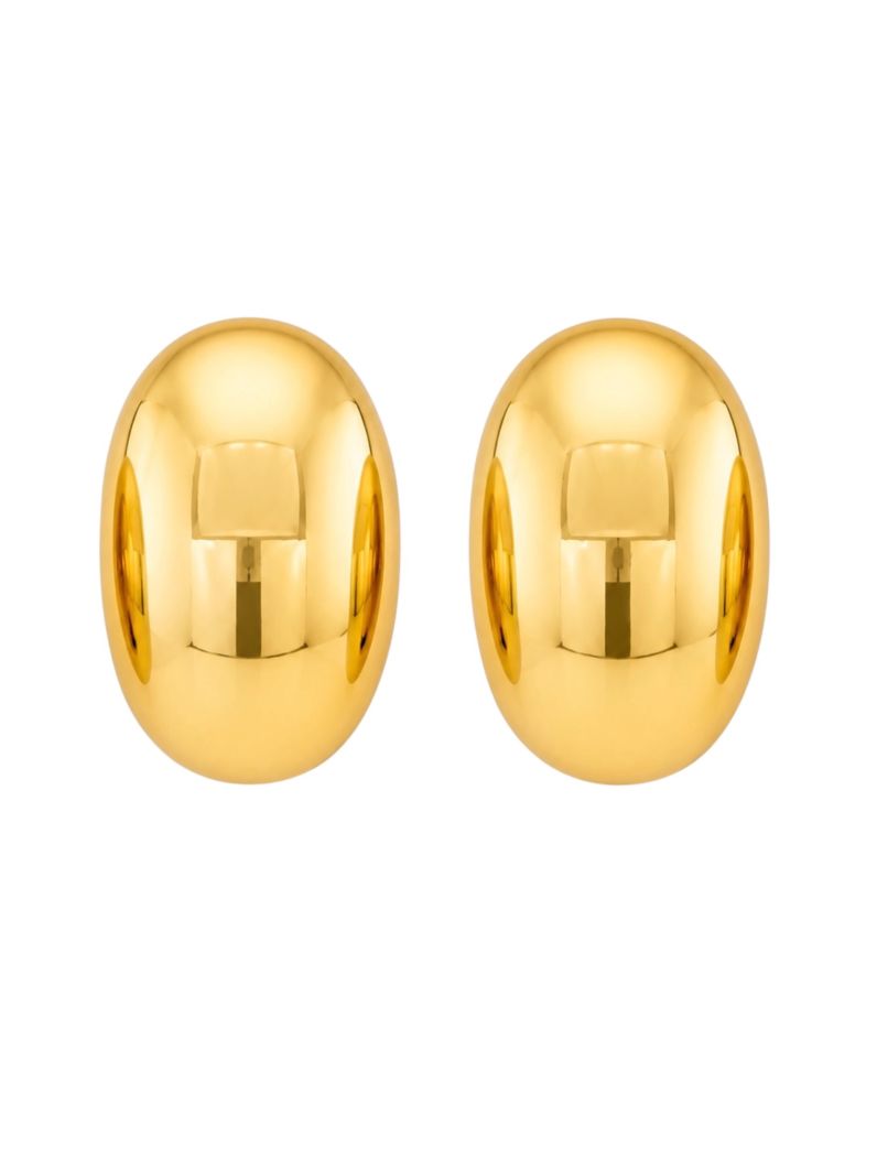 Brinco Folheado a Ouro 18k e Prata Design Liso