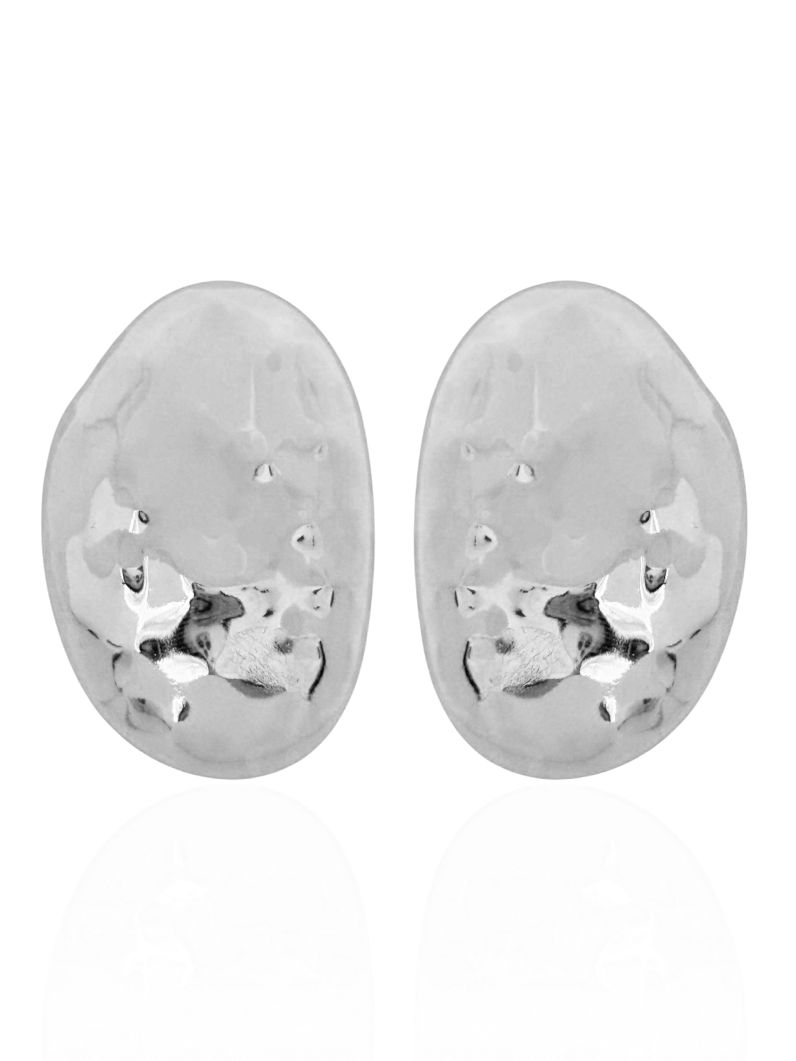 Brinco Folheado a Ouro 18k e Prata Design Maxi Martelado