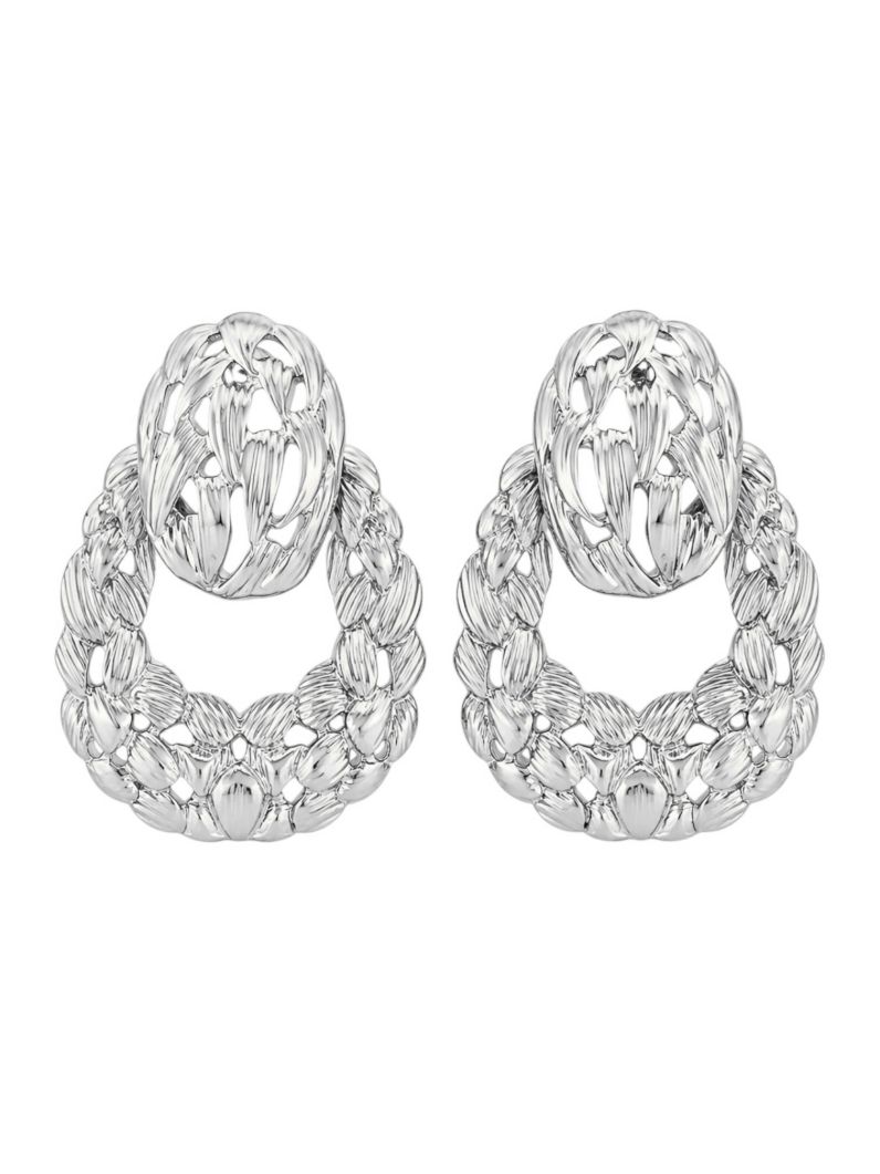 Brinco Folheado a Ouro 18k e Prata Design Maxi Vazado