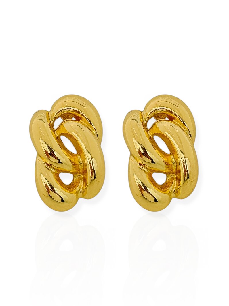 Brinco Folheado a Ouro 18k e Prata Design Organico