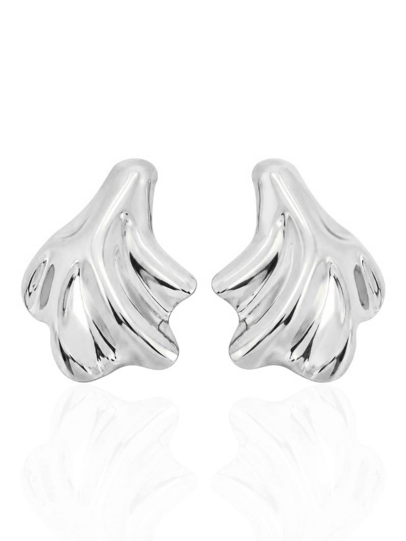 Brinco Folheado a Ouro 18k e Prata Design Organico Moderno