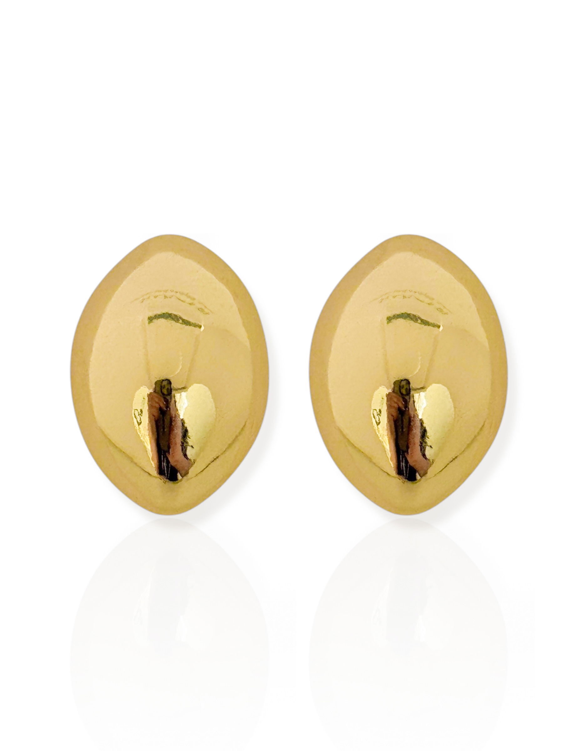 Brinco Folheado a Ouro 18k e Prata Design Oval
