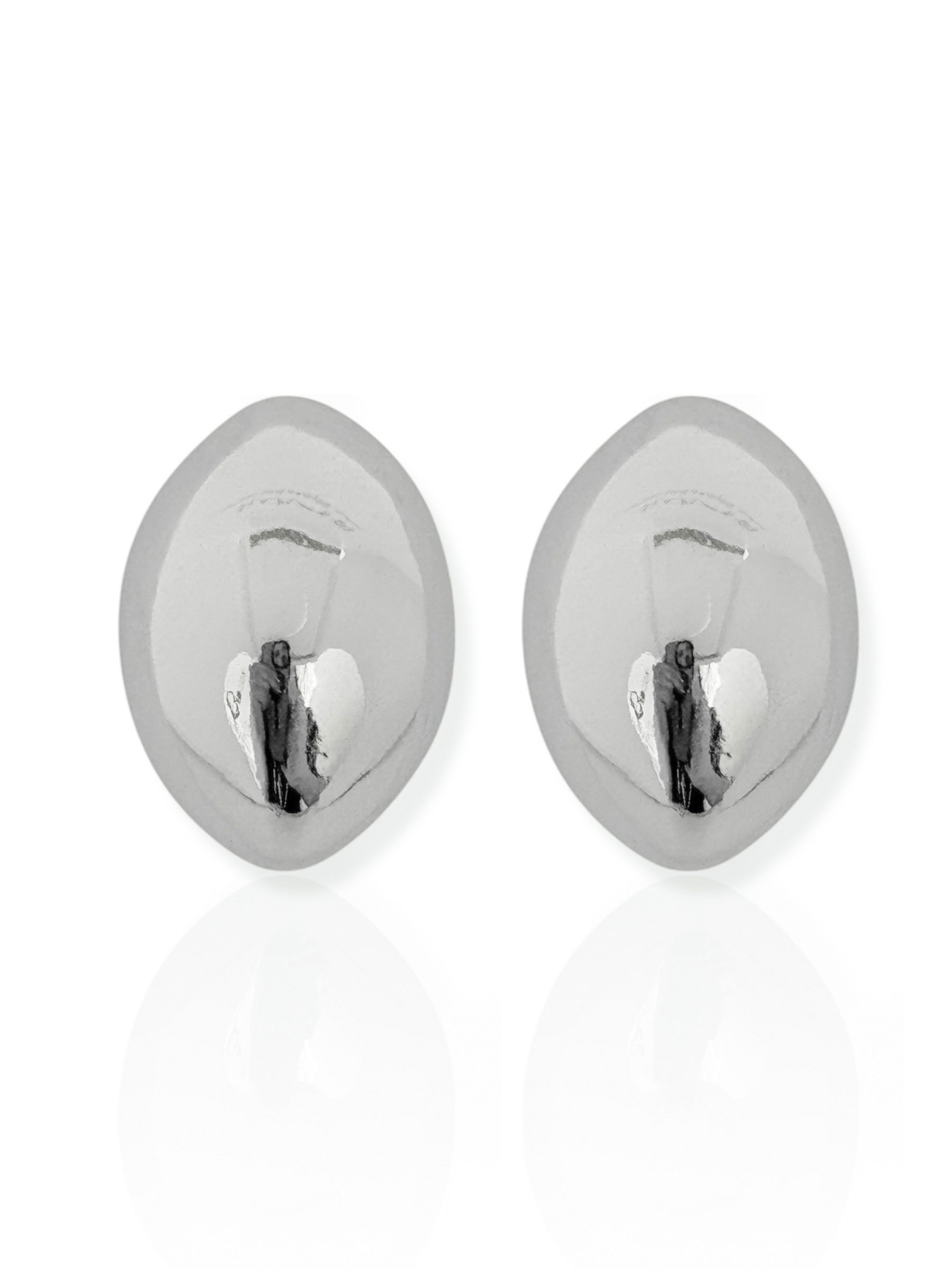 Brinco Folheado a Ouro 18k e Prata Design Oval